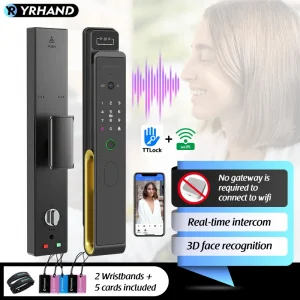 🚪 قفل باب YRHAND الذكي: أمان متطور بكاميرا ووجه! 🚀